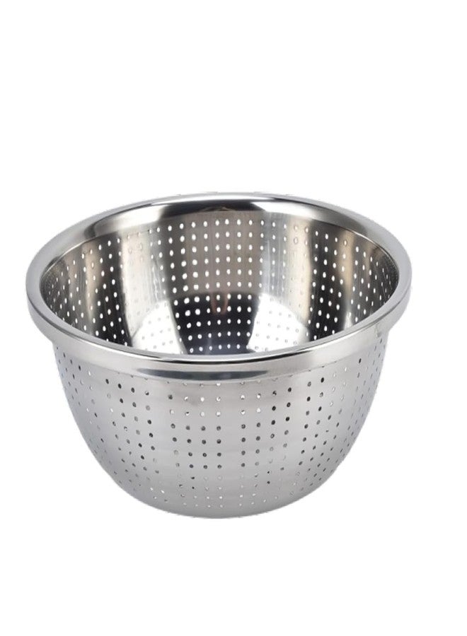 Yopple Stainless Steel Colander Bowl, Micro-Perforated Strainer, Multi-Purpose Vegetable, Fruit & Rice Washing Basket, Rust-Resistant Drain for Kitchen, Mixing & Salad Bowl - Image 1